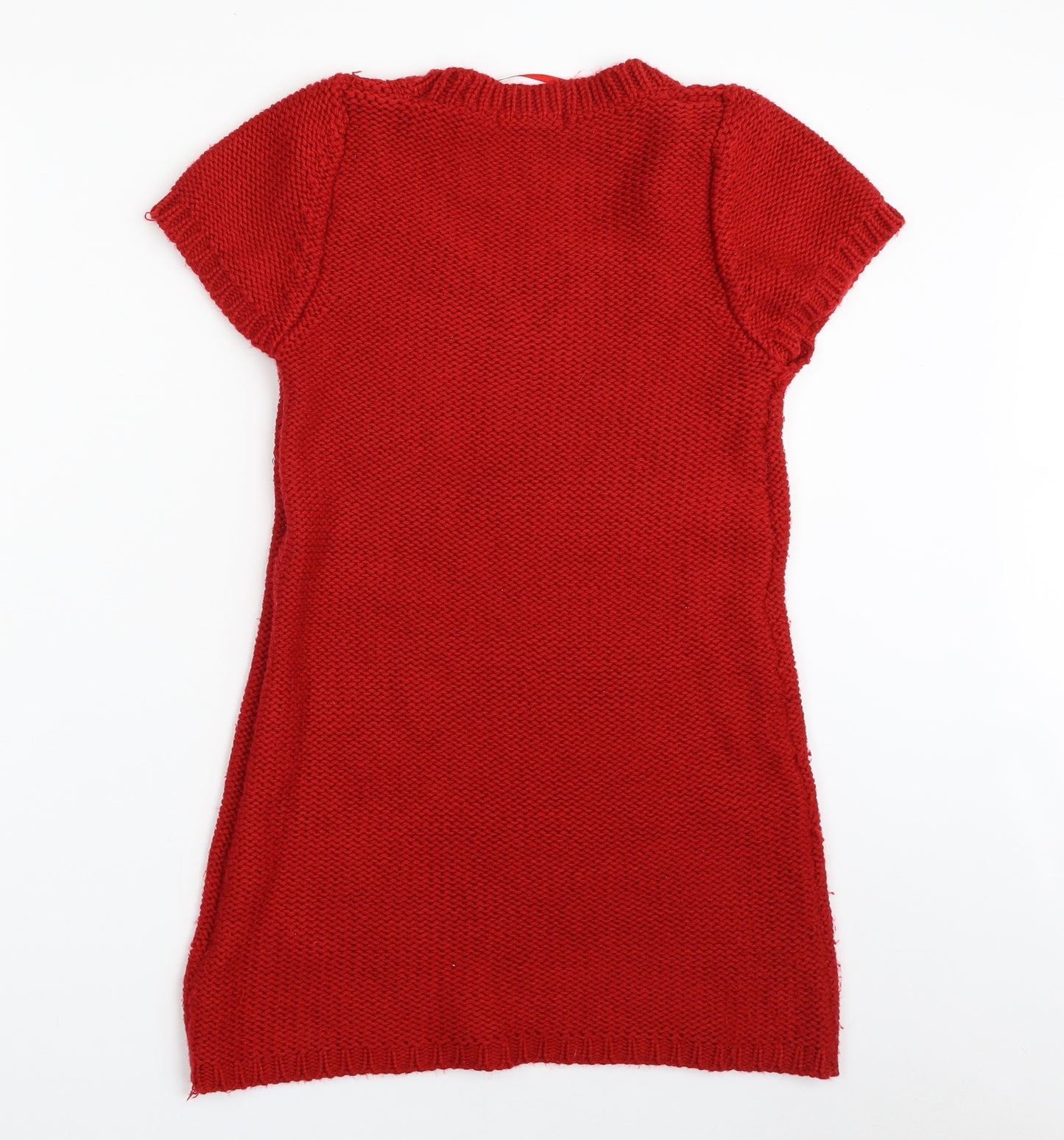 Atmosphere Womens Red Scoop Neck  Acrylic Pullover Jumper Size 10