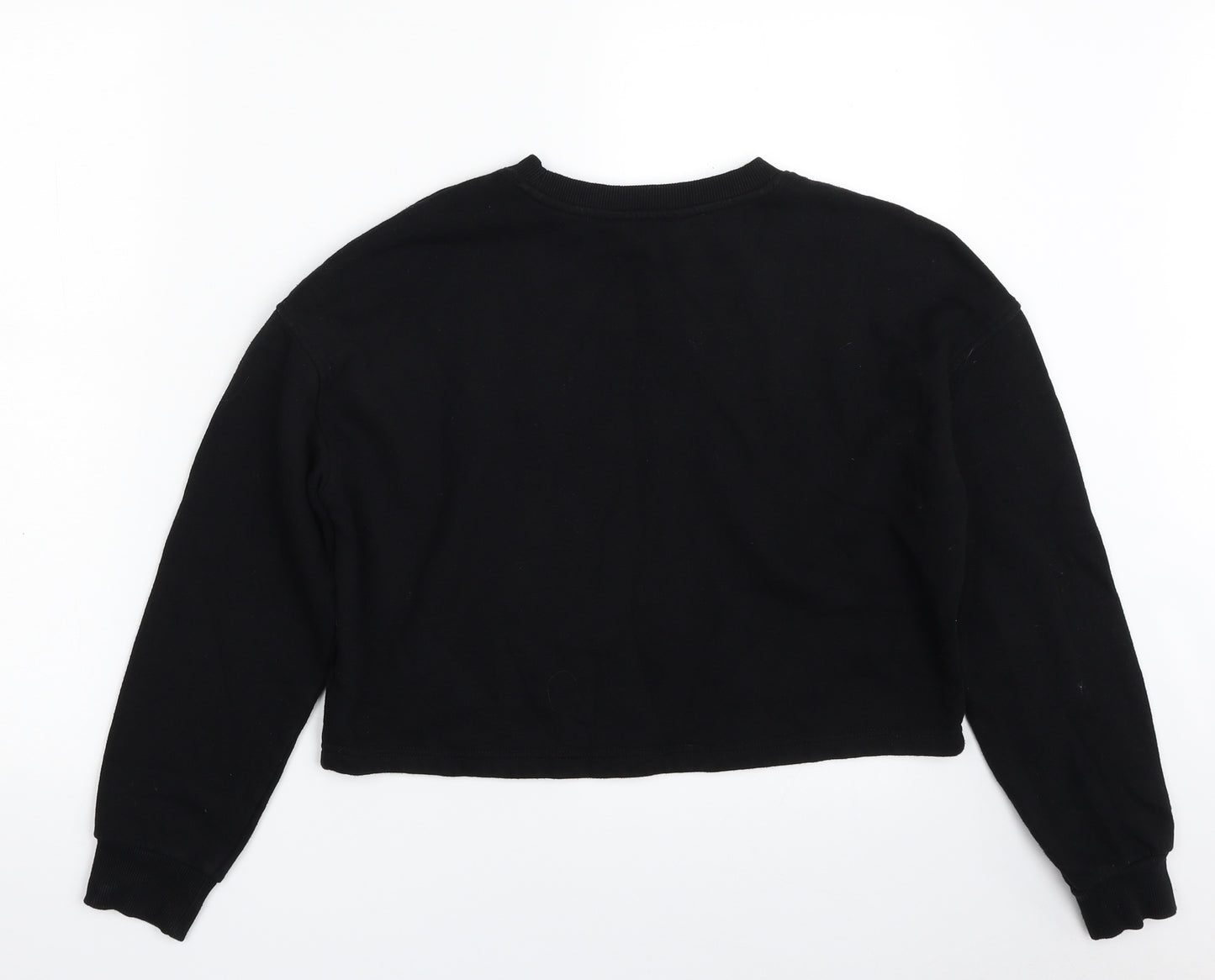 New Look Girls Black  Cotton Pullover Sweatshirt Size 12-13 Years  Pullover - Cropped
