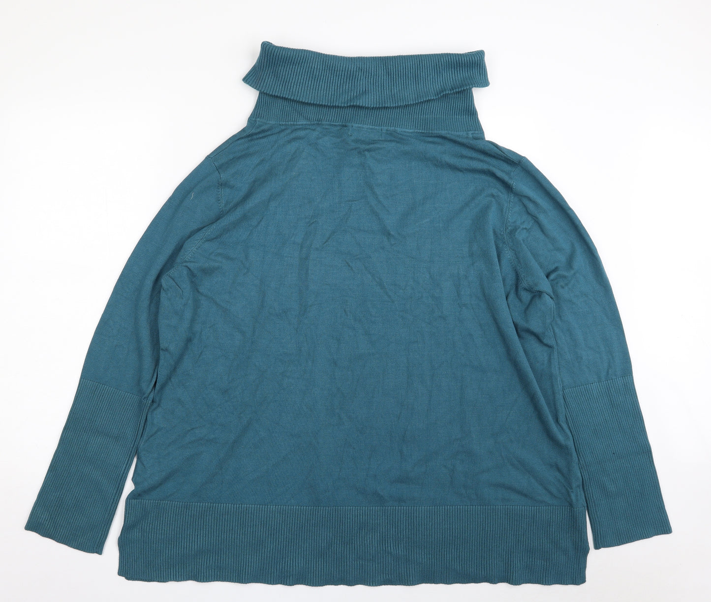 Michele Hope Womens Green Roll Neck  Viscose Pullover Jumper Size 26   - SIZE 26-28