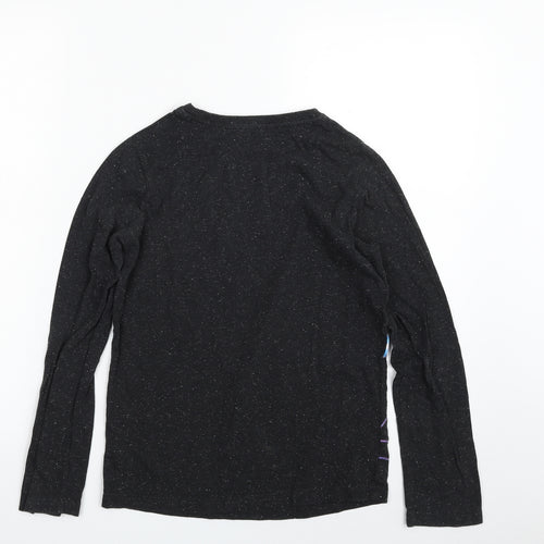 TU Girls Black Spotted Cotton Pullover T-Shirt Size 11 Years Crew Neck Pullover - Disc Jockey