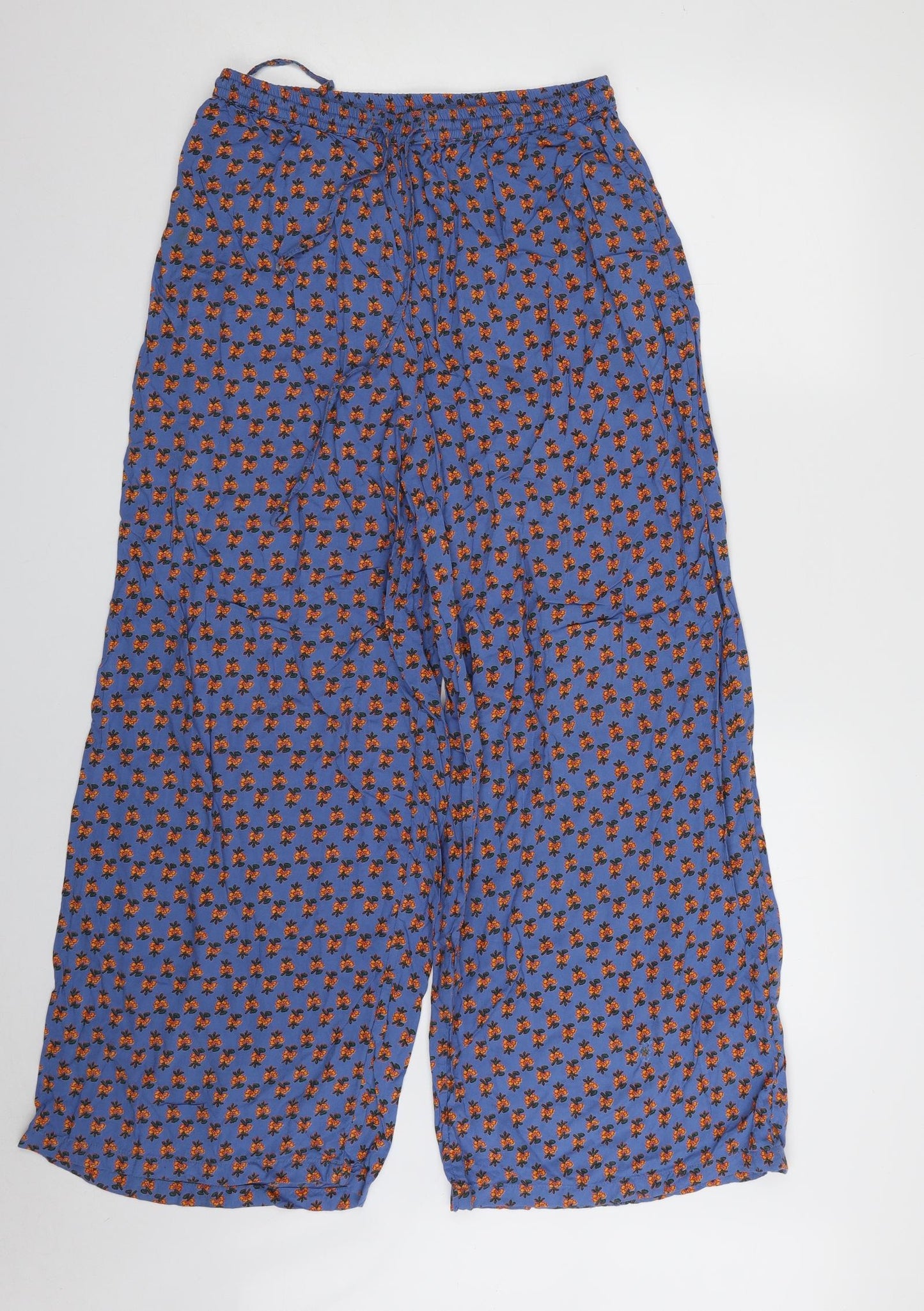 Orvis Womens Blue Floral Viscose Sweatpants Trousers Size S L27 in Regular