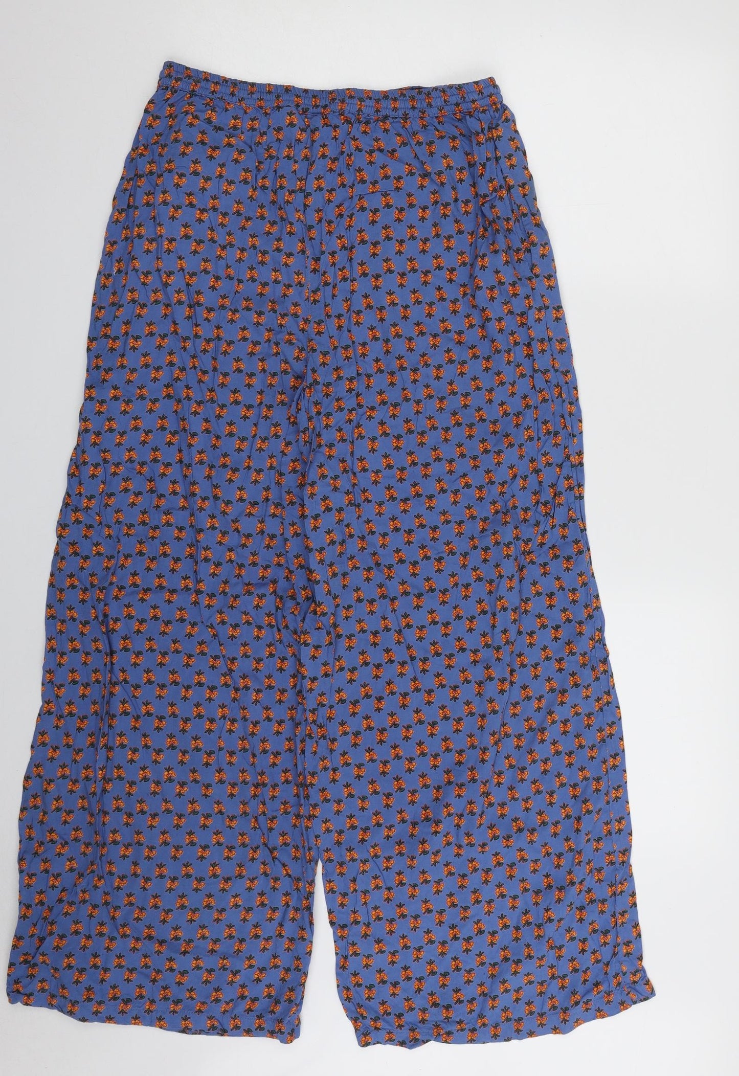 Orvis Womens Blue Floral Viscose Sweatpants Trousers Size S L27 in Regular