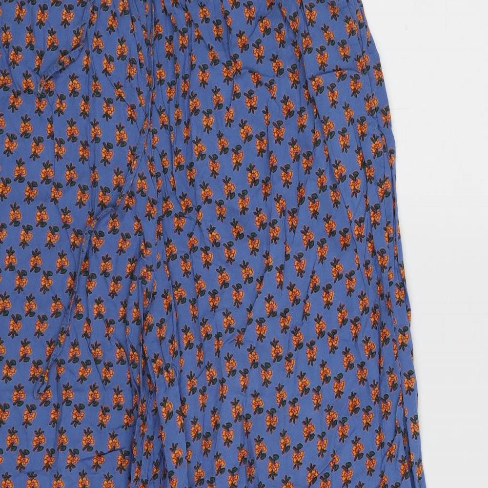 Orvis Womens Blue Floral Viscose Sweatpants Trousers Size S L27 in Regular