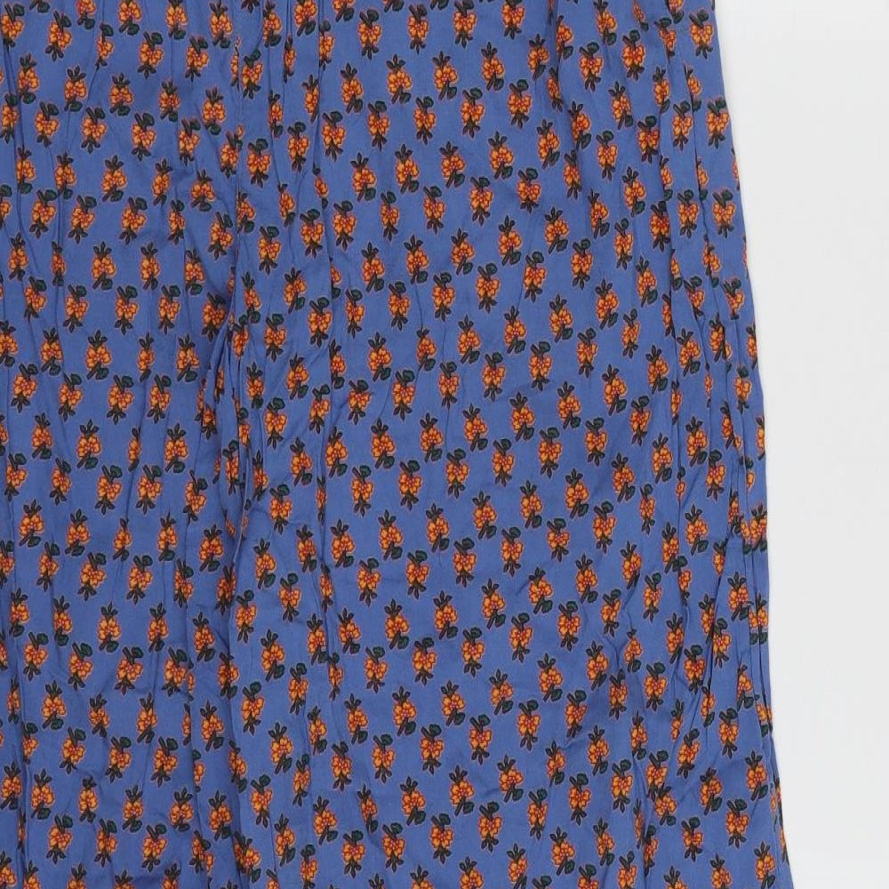 Orvis Womens Blue Floral Viscose Sweatpants Trousers Size S L27 in Regular