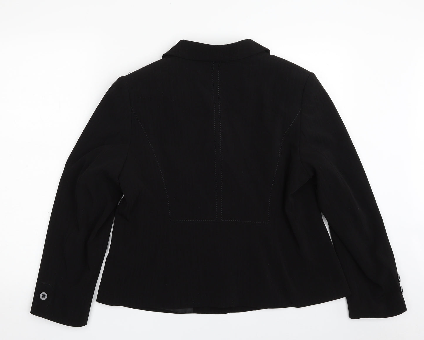 Marks and Spencer Womens Black   Jacket Blazer Size 16  Button