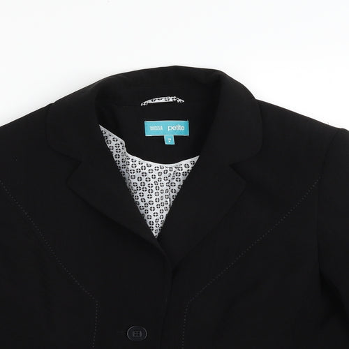Marks and Spencer Womens Black   Jacket Blazer Size 16  Button