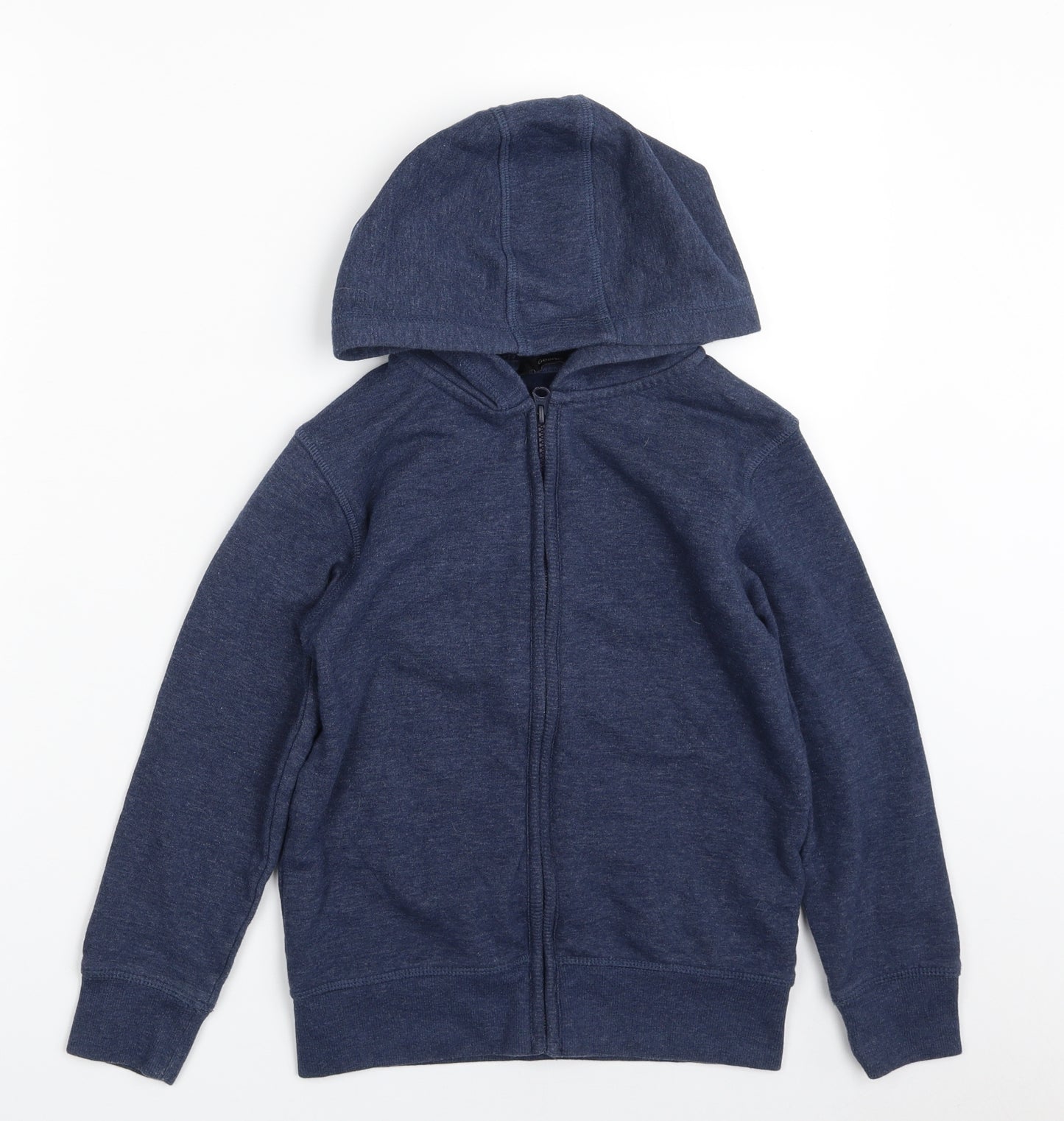 George Boys Blue  Cotton Full Zip Hoodie Size 7-8 Years  Zip