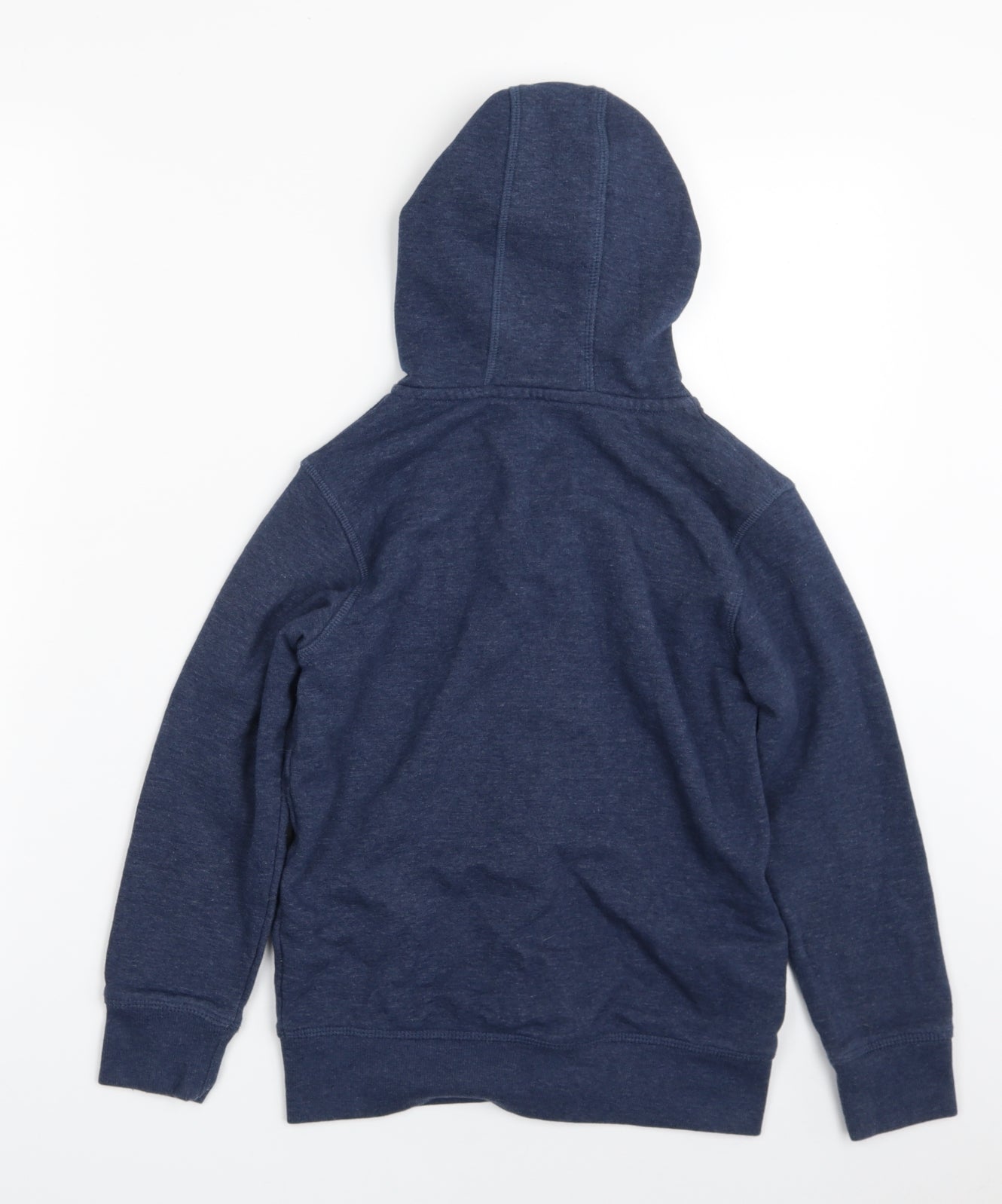 George Boys Blue  Cotton Full Zip Hoodie Size 7-8 Years  Zip