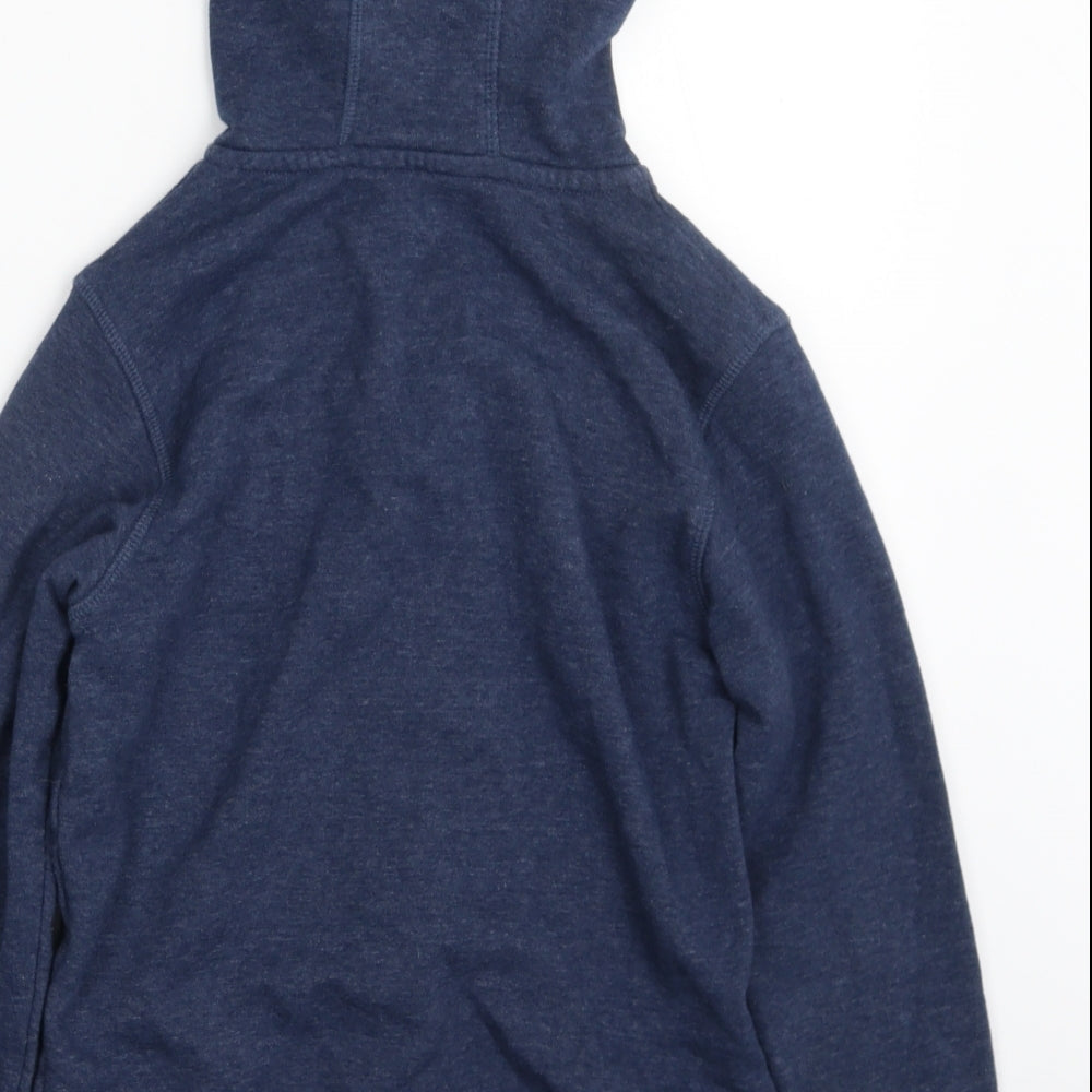 George Boys Blue  Cotton Full Zip Hoodie Size 7-8 Years  Zip