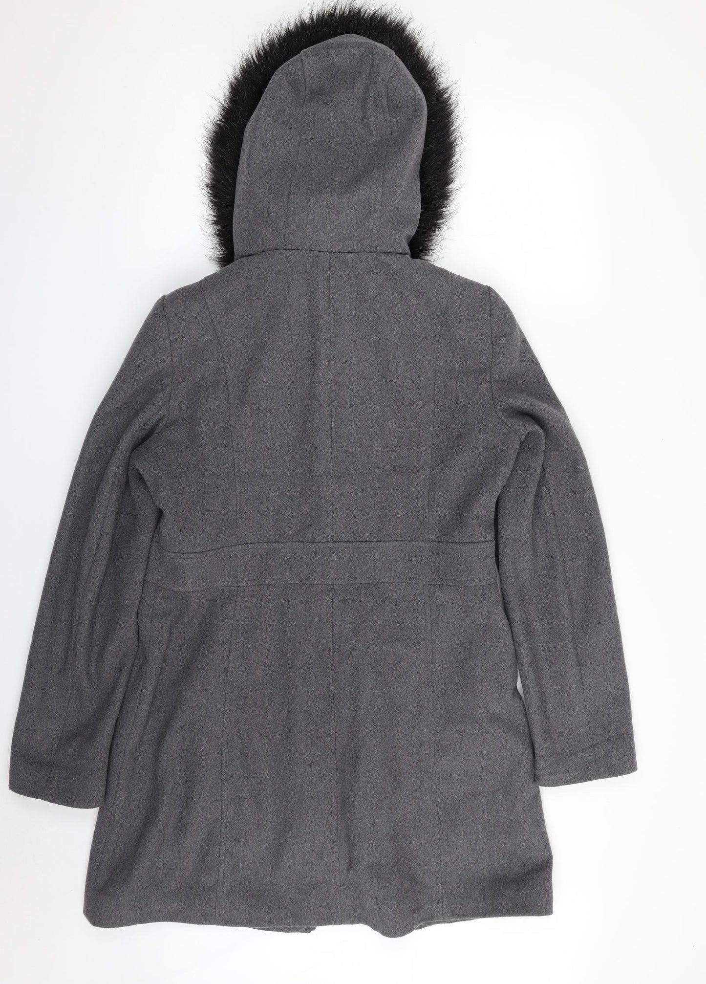 George Womens Grey   Parka Jacket Size 12  Snap