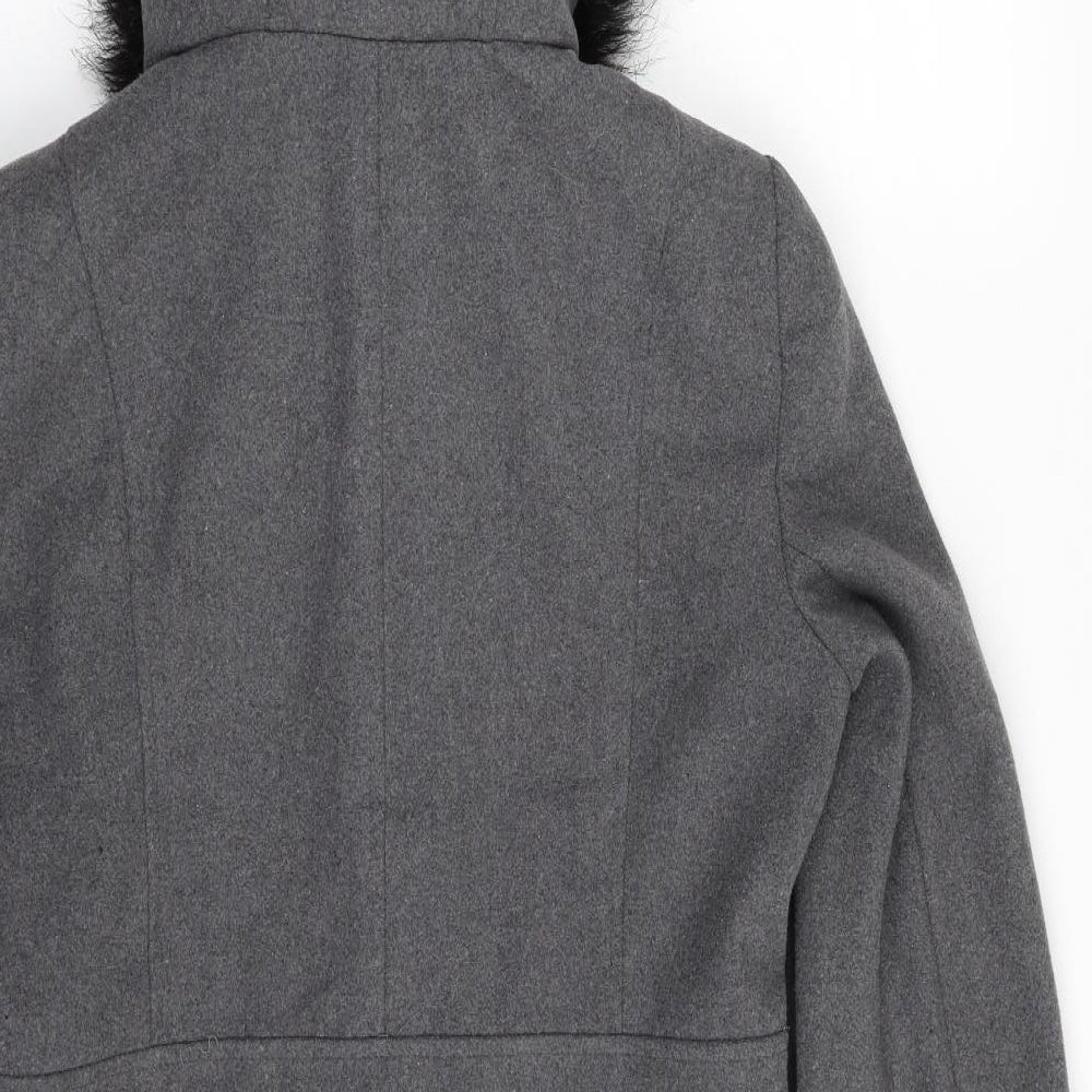 George Womens Grey   Parka Jacket Size 12  Snap