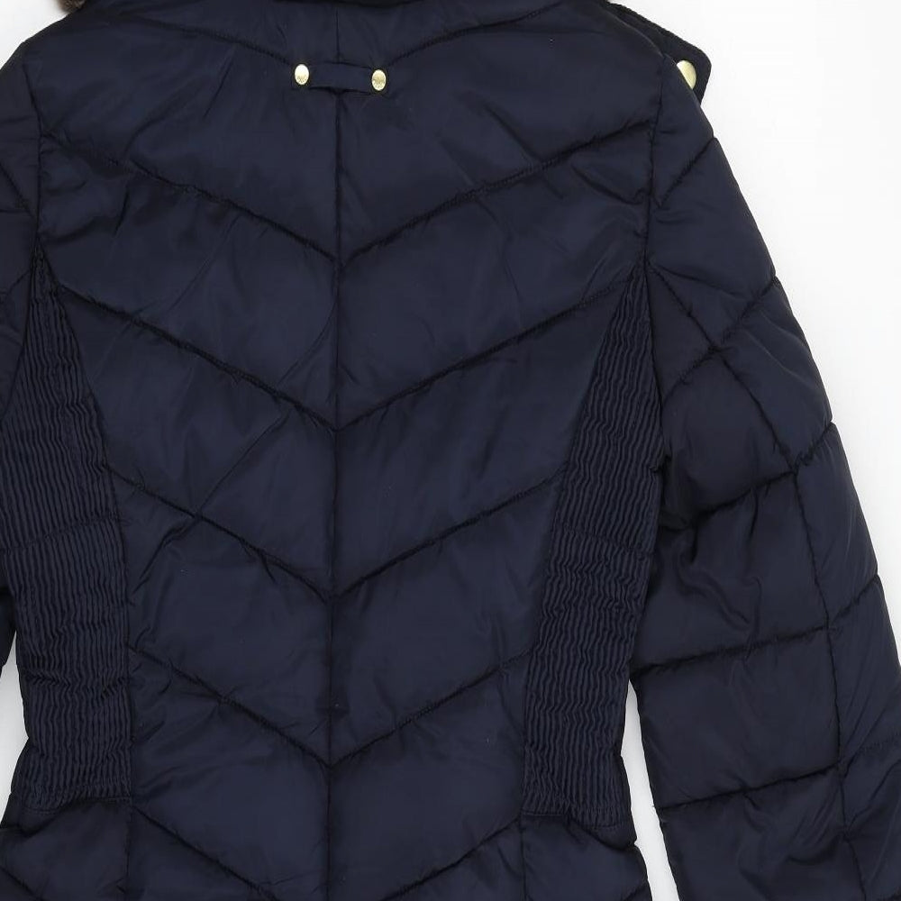 Joules Womens Blue   Quilted Jacket Size 10  Zip