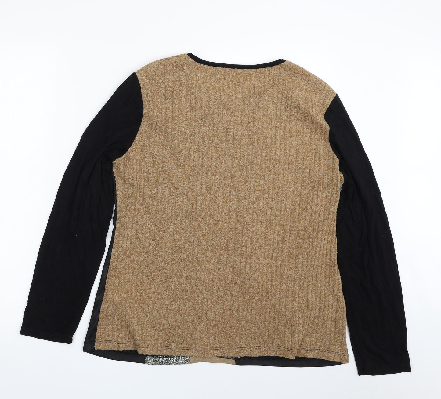 Viccio Womens Multicoloured Houndstooth Polyester Pullover Sweatshirt Size 20  Pullover