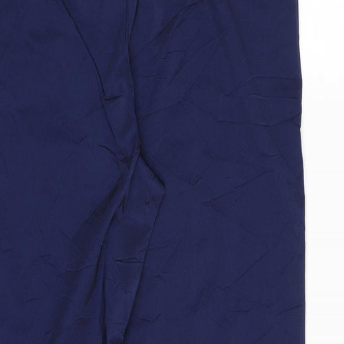 Nicowa Womens Blue  Polyamide Trousers  Size 14 L31 in Regular Zip
