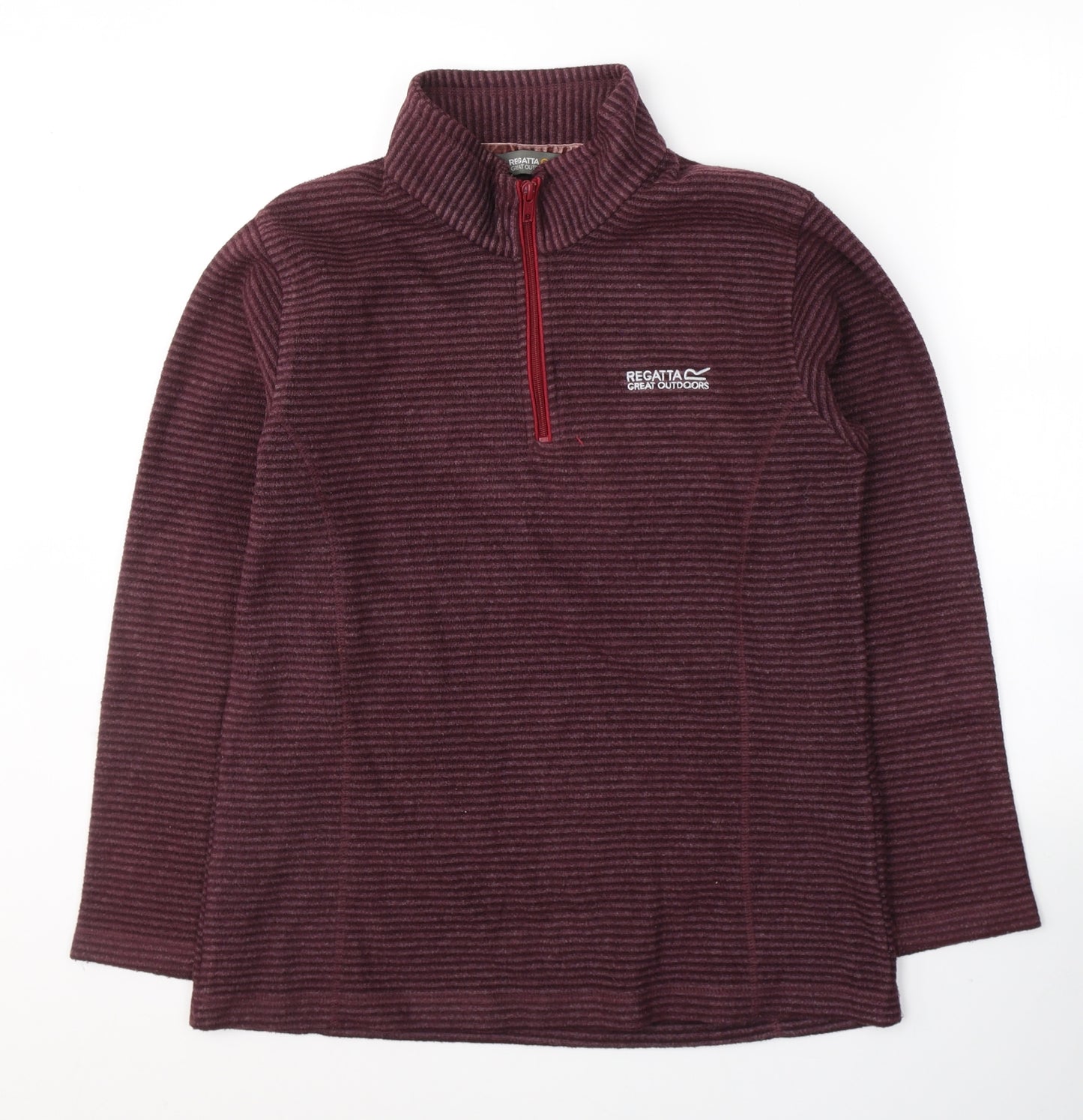 Regatta Womens Purple Striped Polyester Pullover Sweatshirt Size 12  Pullover