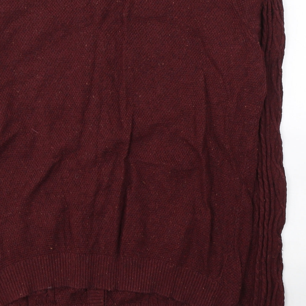 Fat Face Womens Red Round Neck  Cotton Cardigan Jumper Size M