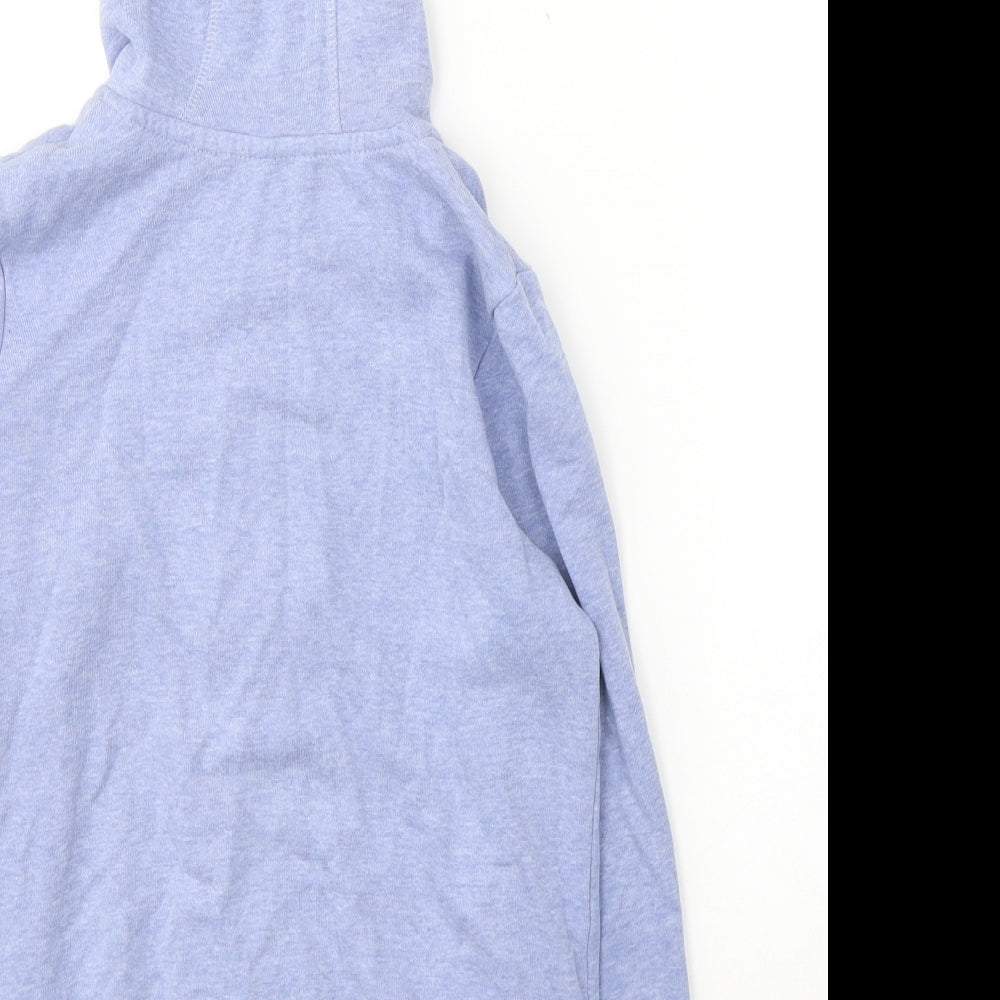 George Girls Blue  Cotton Full Zip Hoodie Size 9-10 Years  Zip