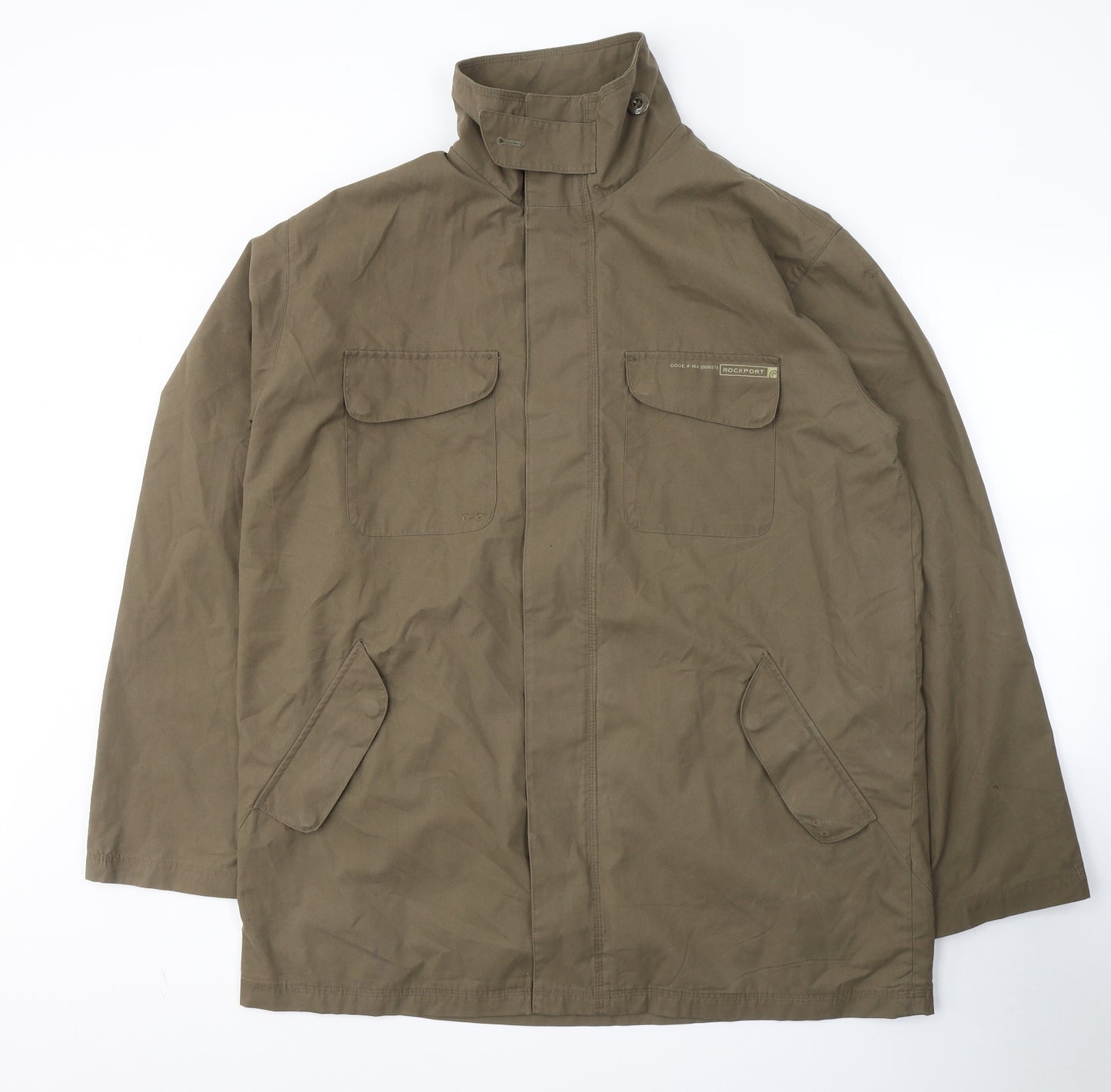 Rockport Mens Beige   Jacket Coat Size L  Zip