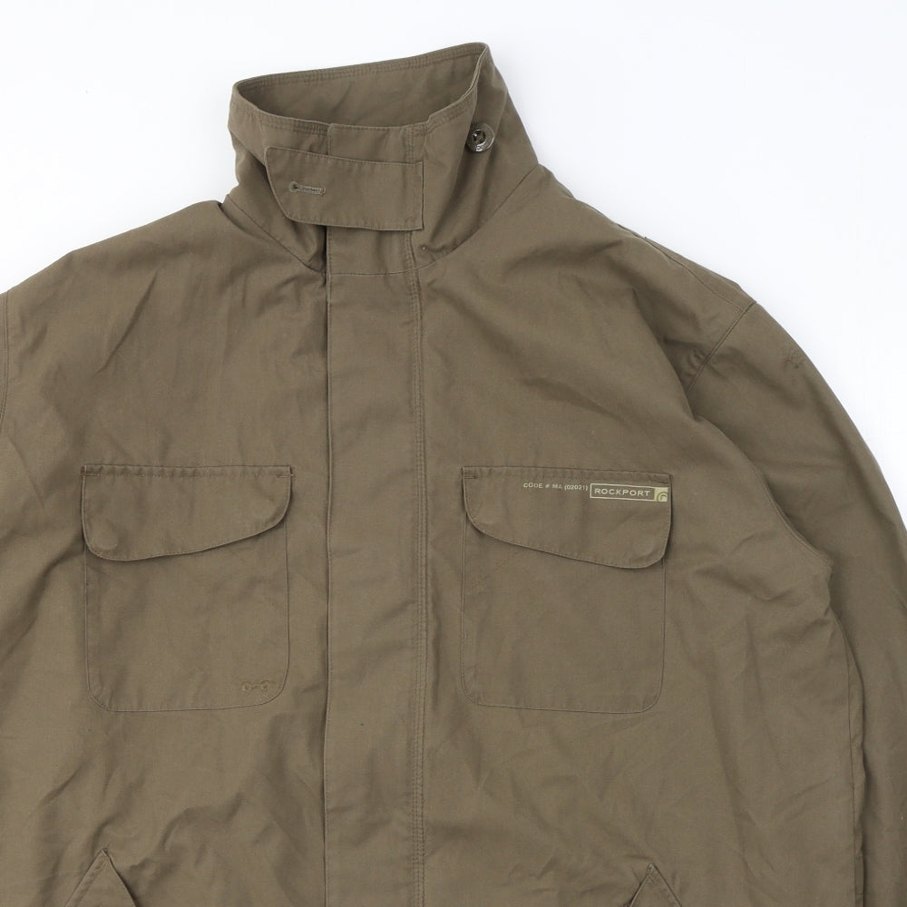 Rockport Mens Beige   Jacket Coat Size L  Zip