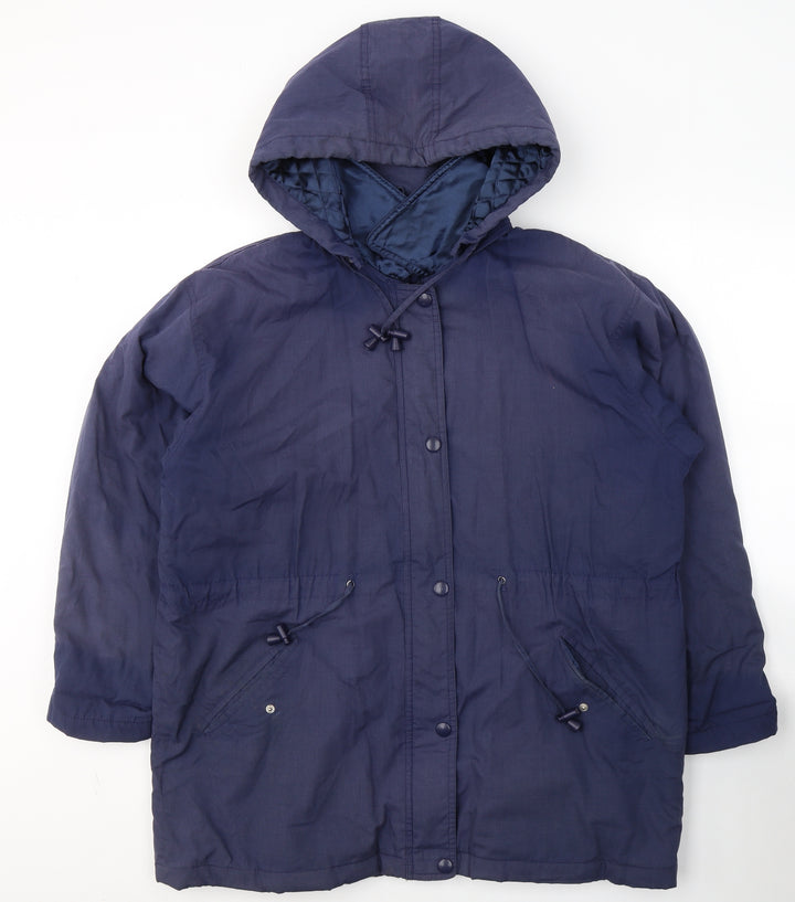 BHS Womens Blue   Trench Coat Coat Size 16  Zip