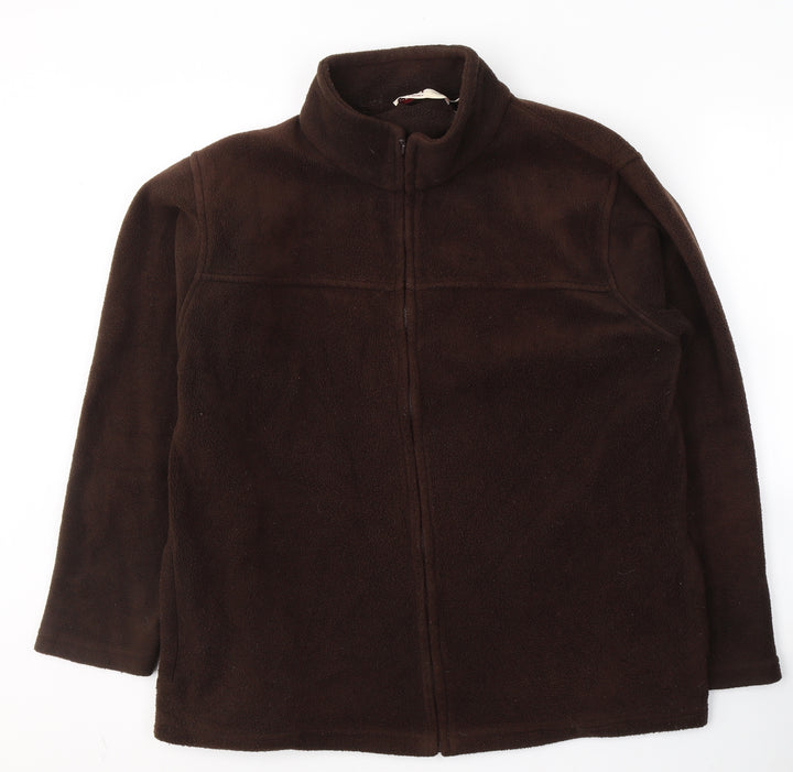 EWM Womens Brown  Polyester Full Zip Sweatshirt Size 14  Zip