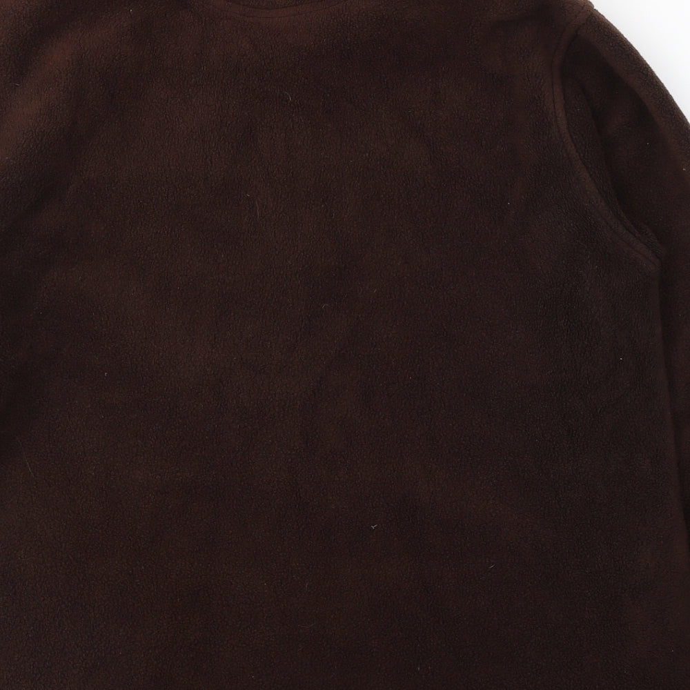 EWM Womens Brown  Polyester Full Zip Sweatshirt Size 14  Zip