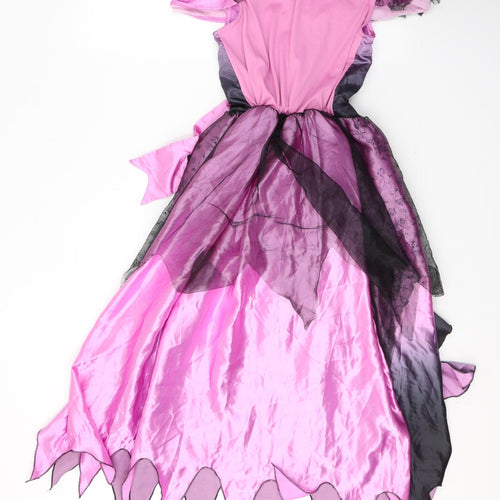 F&F Girls Pink  Polyester Fit & Flare  Size 11-12 Years  Round Neck Pullover - Fancy Dress
