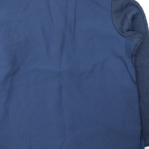 Dakon Womens Blue  Polyester Basic Button-Up Size 18 V-Neck