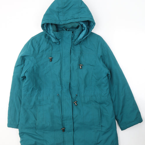 BHS Womens Blue   Trench Coat Coat Size 16  Zip