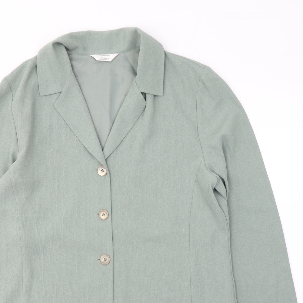 Marks and Spencer Womens Green  Polyester Shirt Dress  Size 14  Collared Button