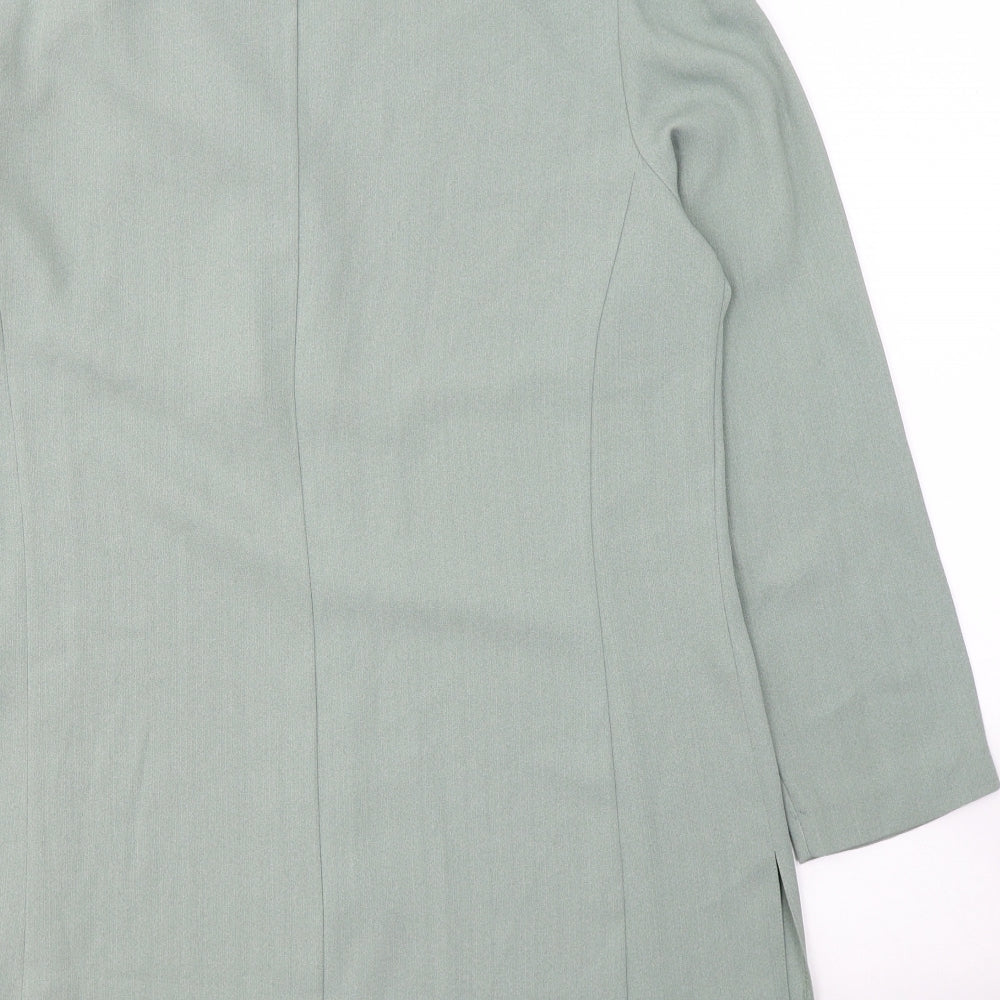Marks and Spencer Womens Green  Polyester Shirt Dress  Size 14  Collared Button