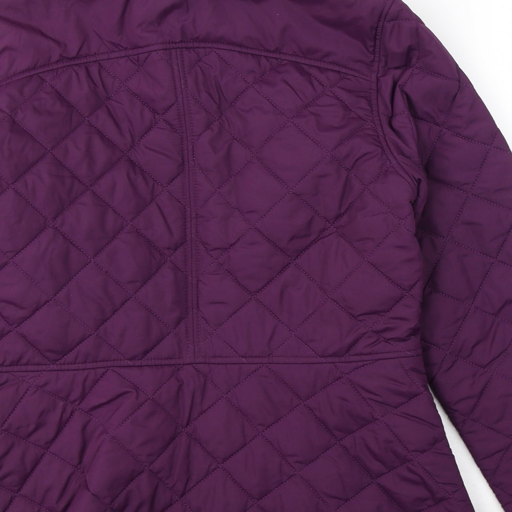 Toggi Womens Purple   Quilted Coat Size 12  Zip