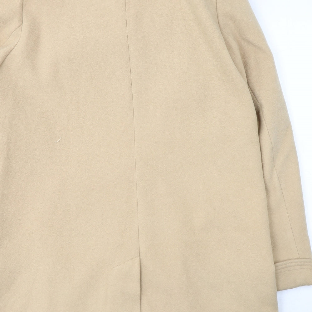 Marks and Spencer Womens Beige   Pea Coat Coat Size 16  Button