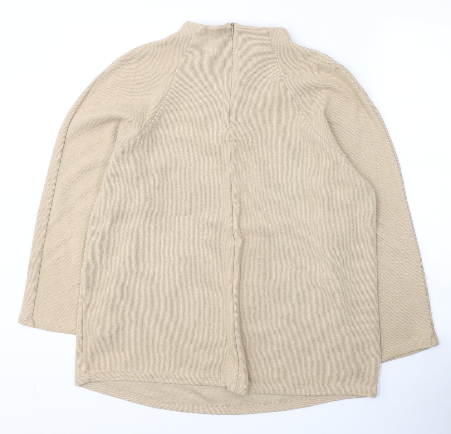 Marks and Spencer Womens Beige  Polyester Pullover Sweatshirt Size 16  Zip