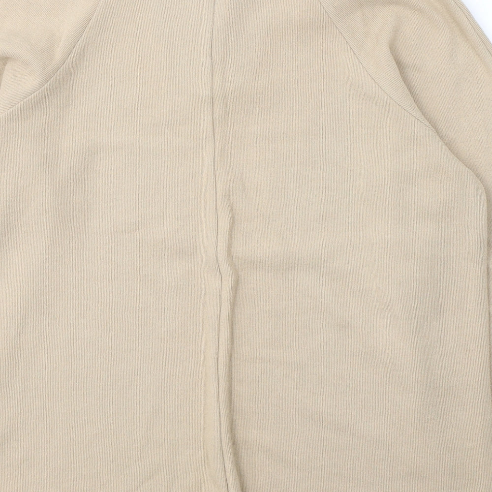 Marks and Spencer Womens Beige  Polyester Pullover Sweatshirt Size 16  Zip
