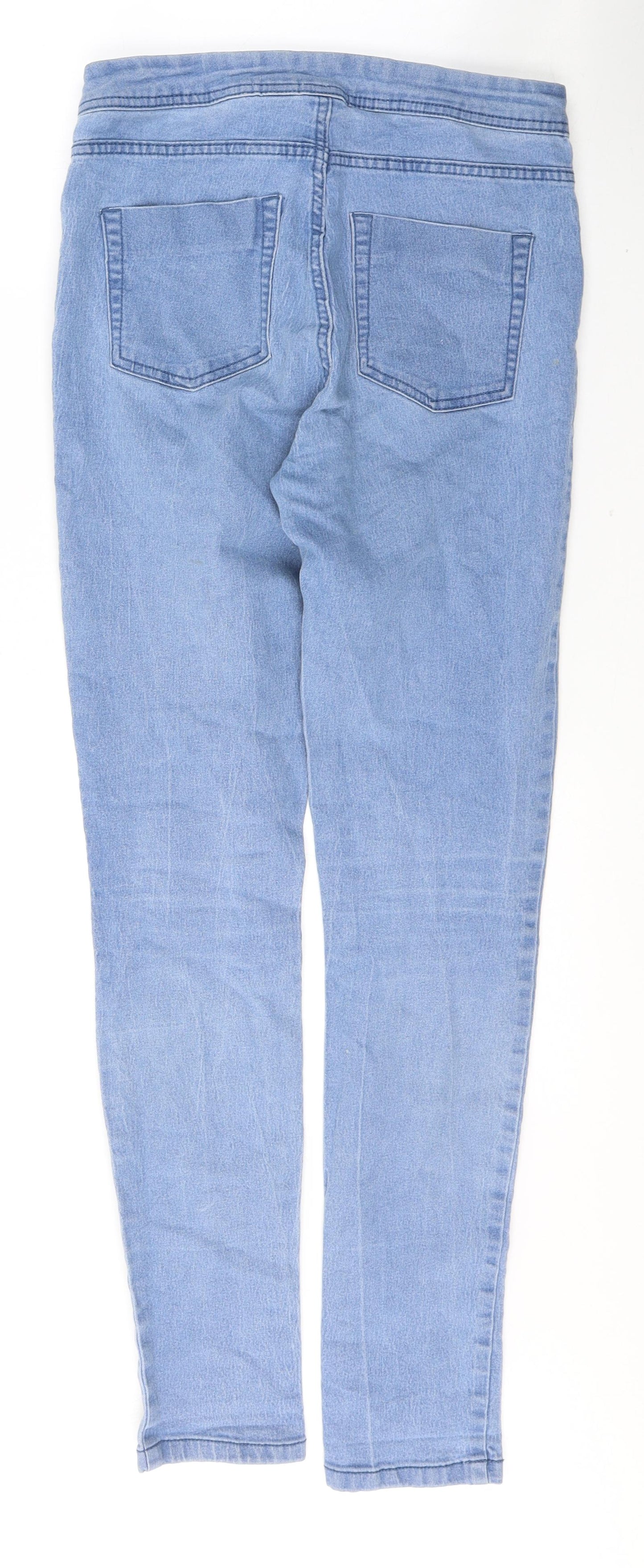 ESMARA Womens Blue  Cotton Skinny Jeans Size 12 L31 in Regular Button