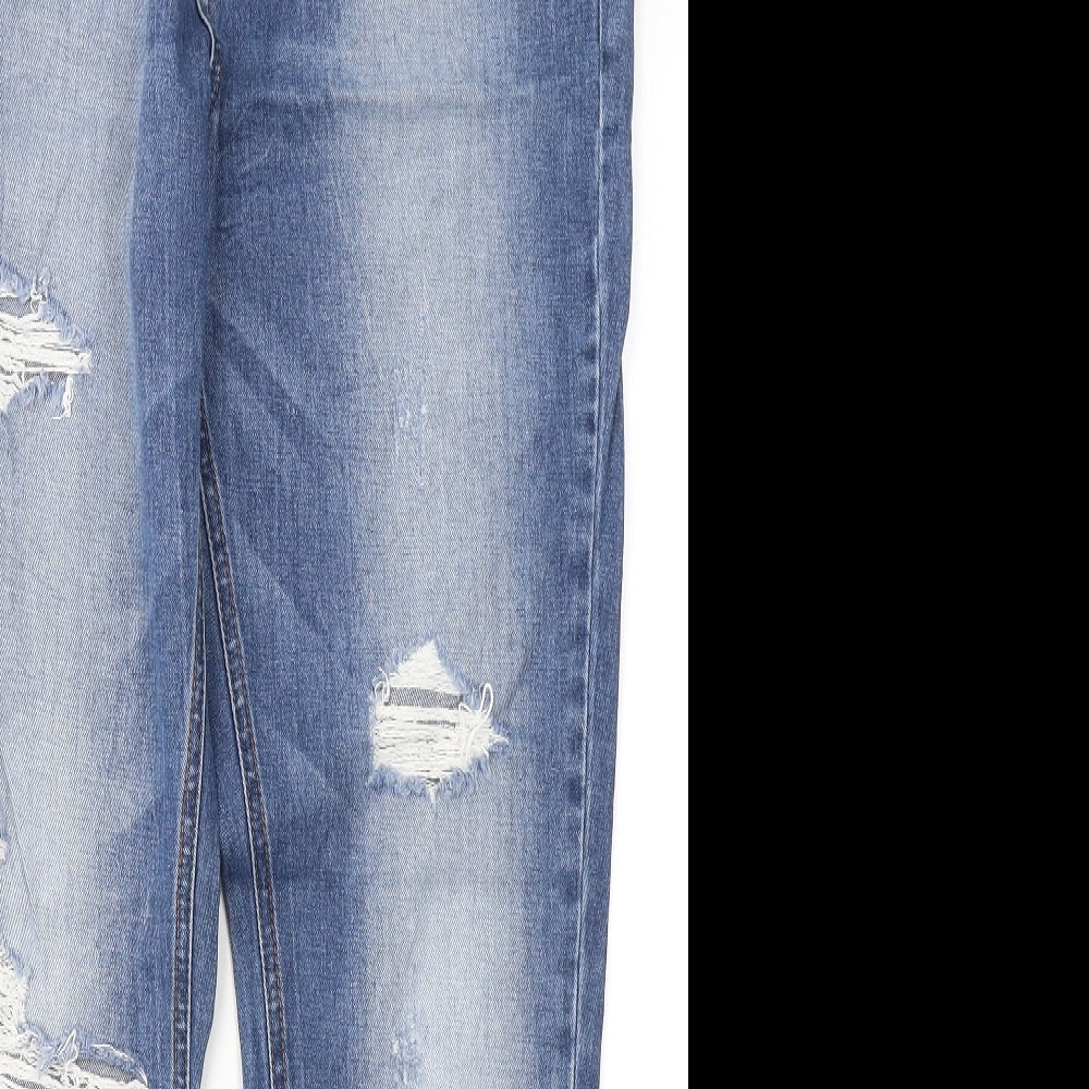 Stradivarius Mens Blue  Cotton Skinny Jeans Size 40 in L29 in Regular Button