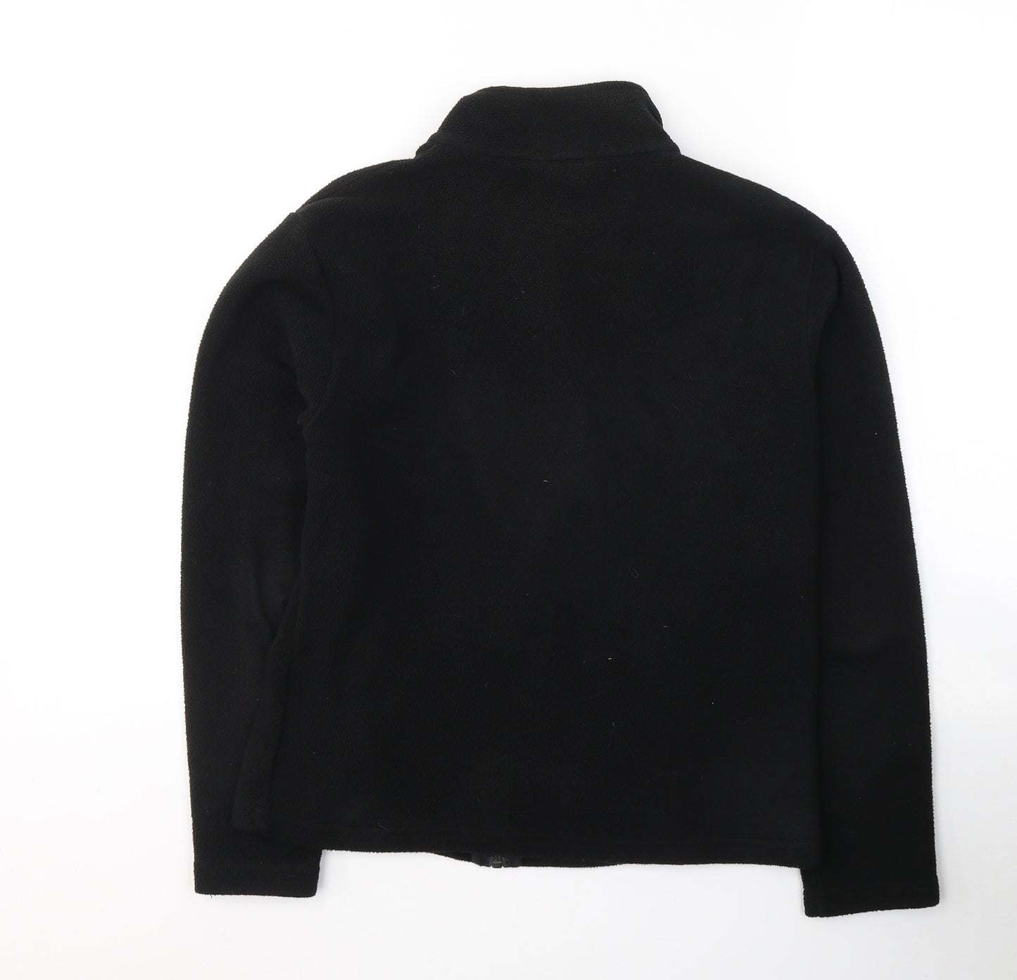 Marks and Spencer Womens Black  Polyester Full Zip Sweatshirt Size 12  Zip