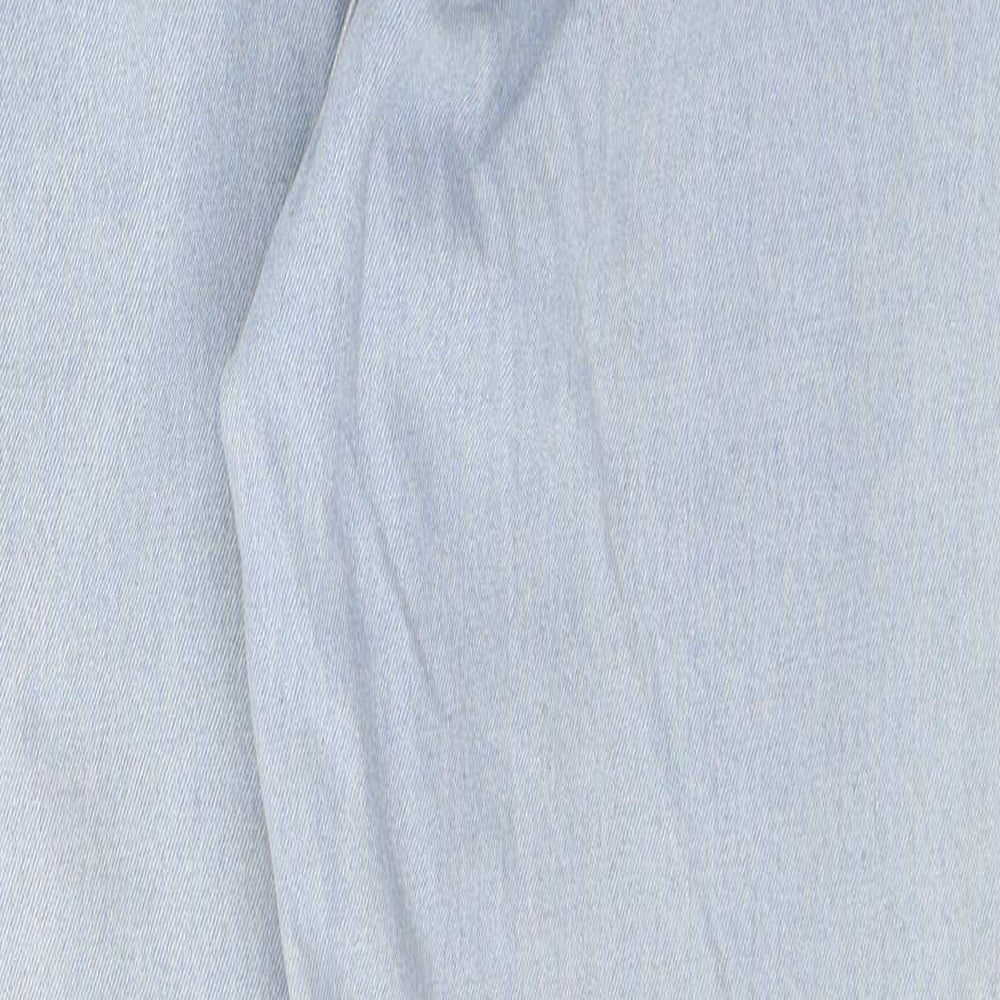 Missguided Womens Blue  Cotton Straight Jeans Size 10 L30 in Regular Button