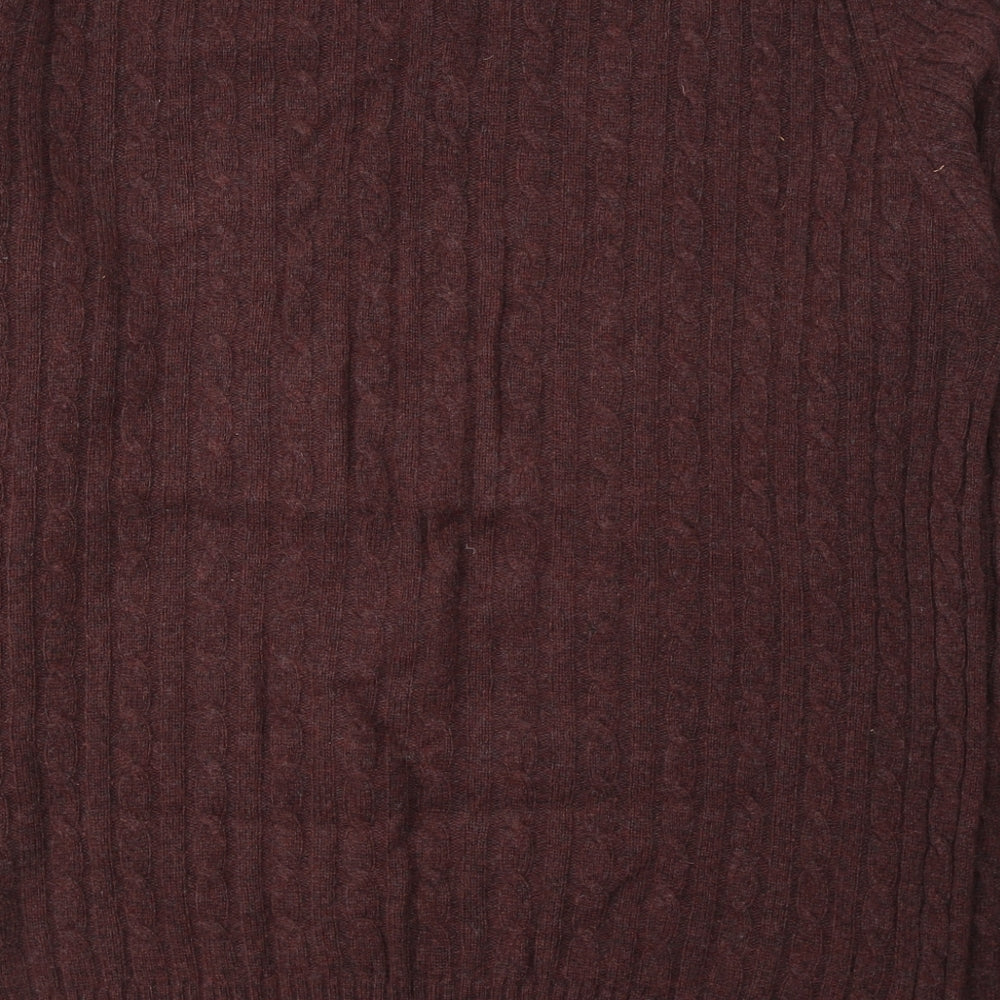 White Stuff Mens Red Round Neck  Wool Pullover Jumper Size L