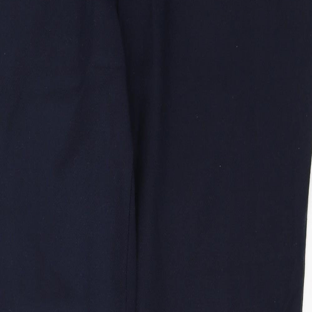 Marks and Spencer Mens Blue  Wool Trousers  Size 34 in L31 in Regular Button