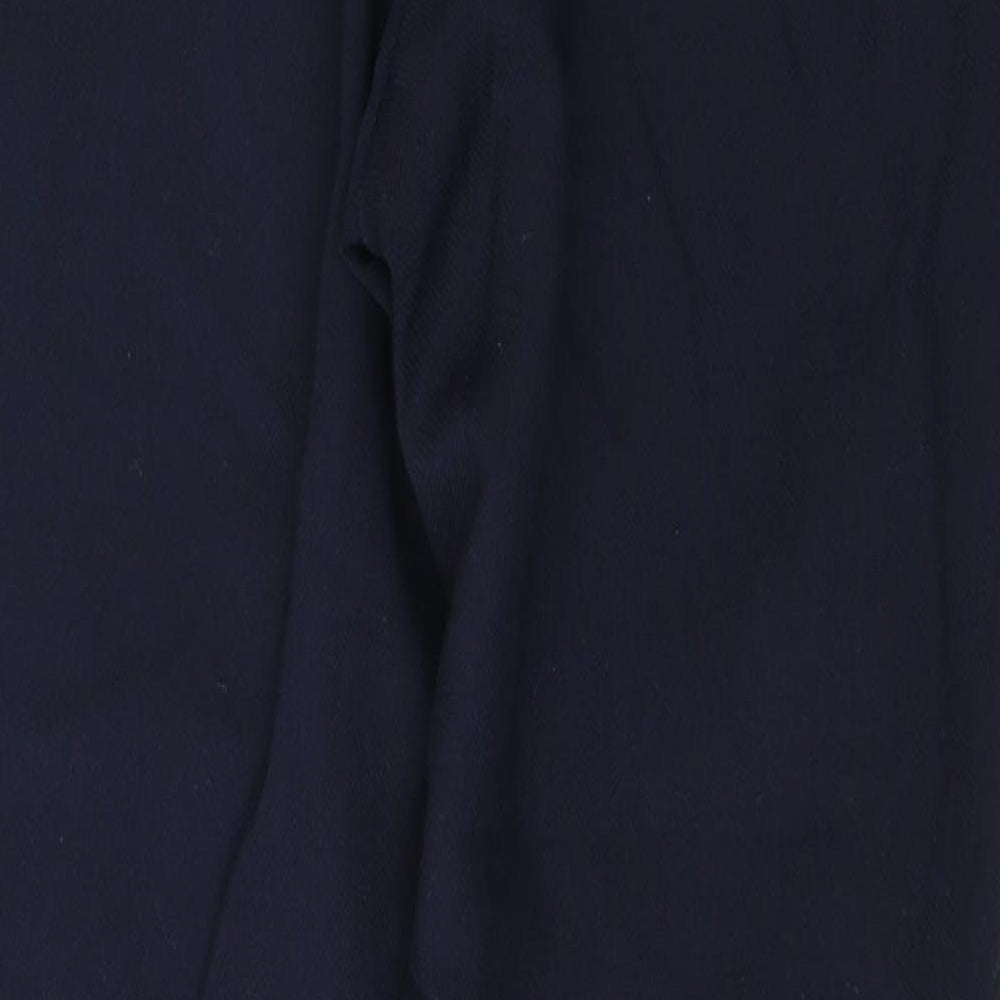 Marks and Spencer Mens Blue  Wool Trousers  Size 34 in L31 in Regular Button