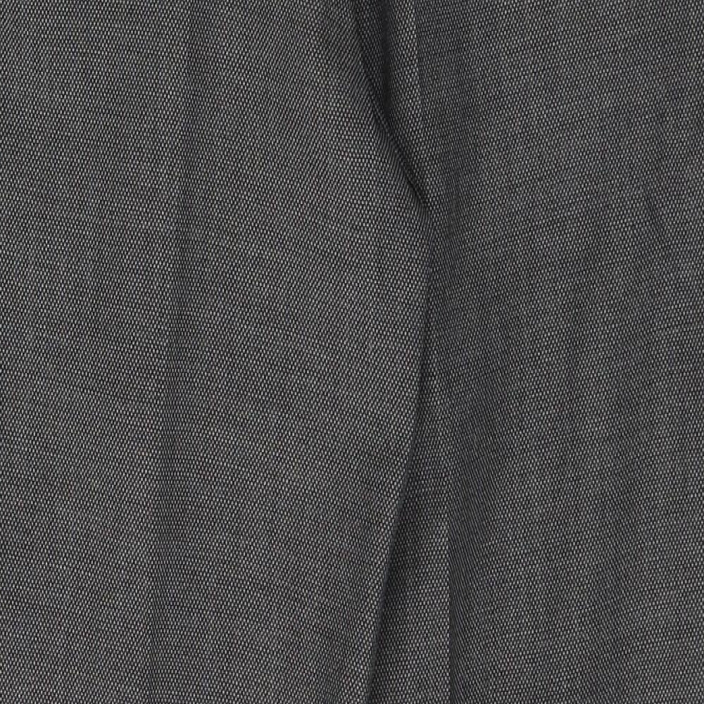 NEXT Mens Grey  Wool Trousers  Size 34 in L29 in Slim Button
