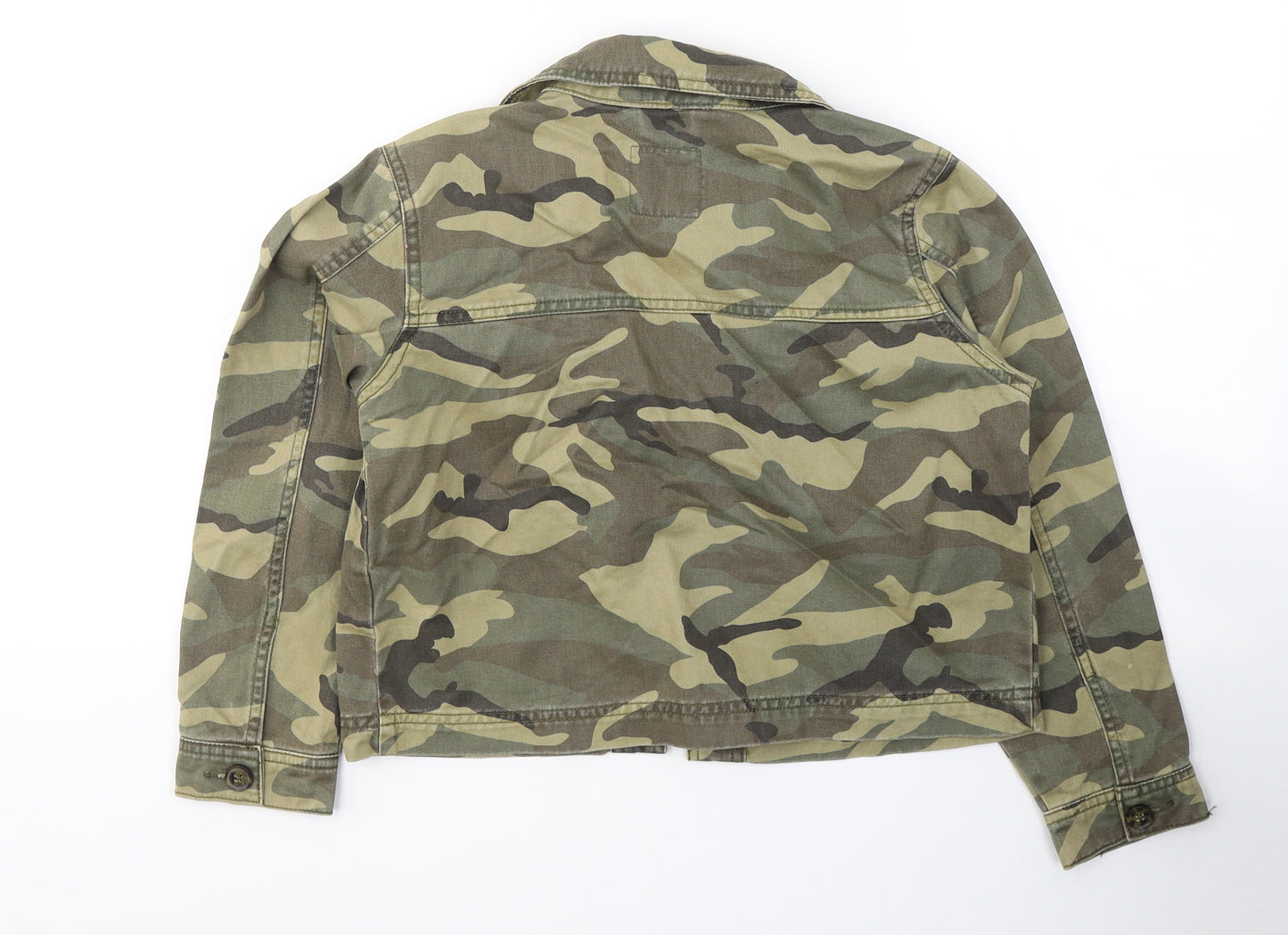 NEXT Girls Green Camouflage  Jacket  Size 10 Years  Button