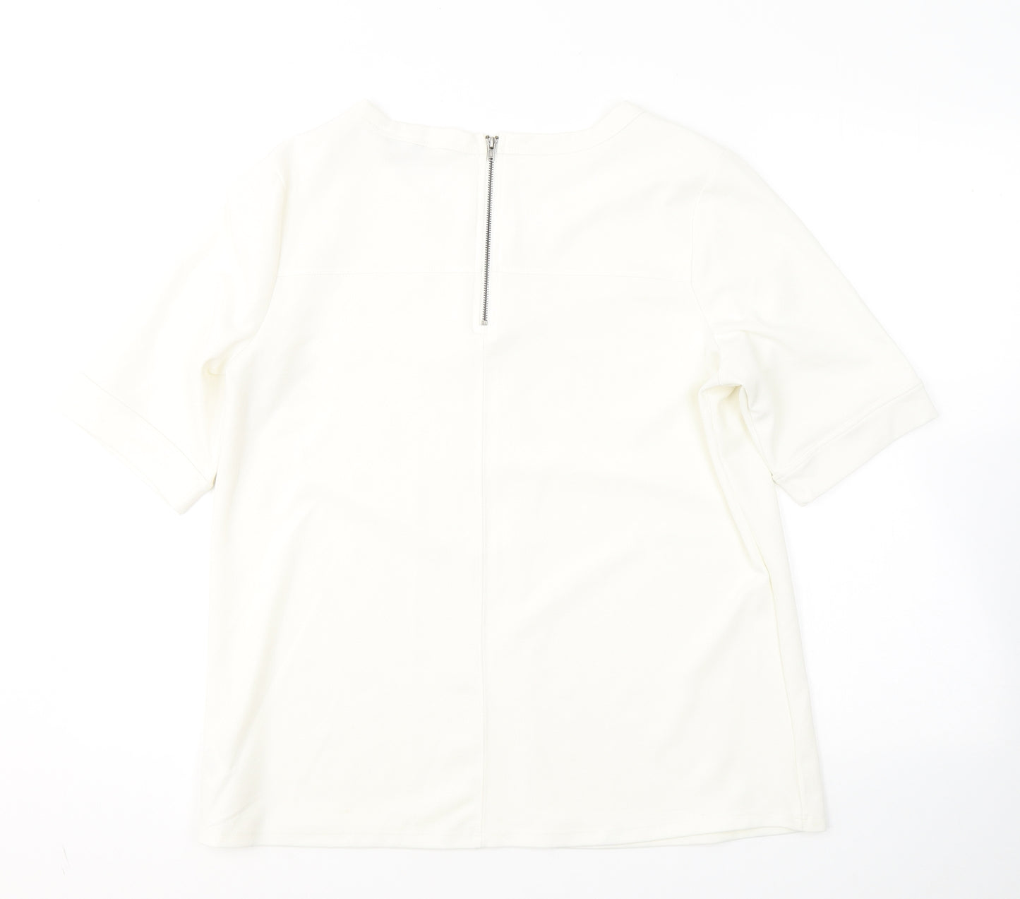 NEXT Womens White  Polyester Basic Blouse Size 16 Round Neck