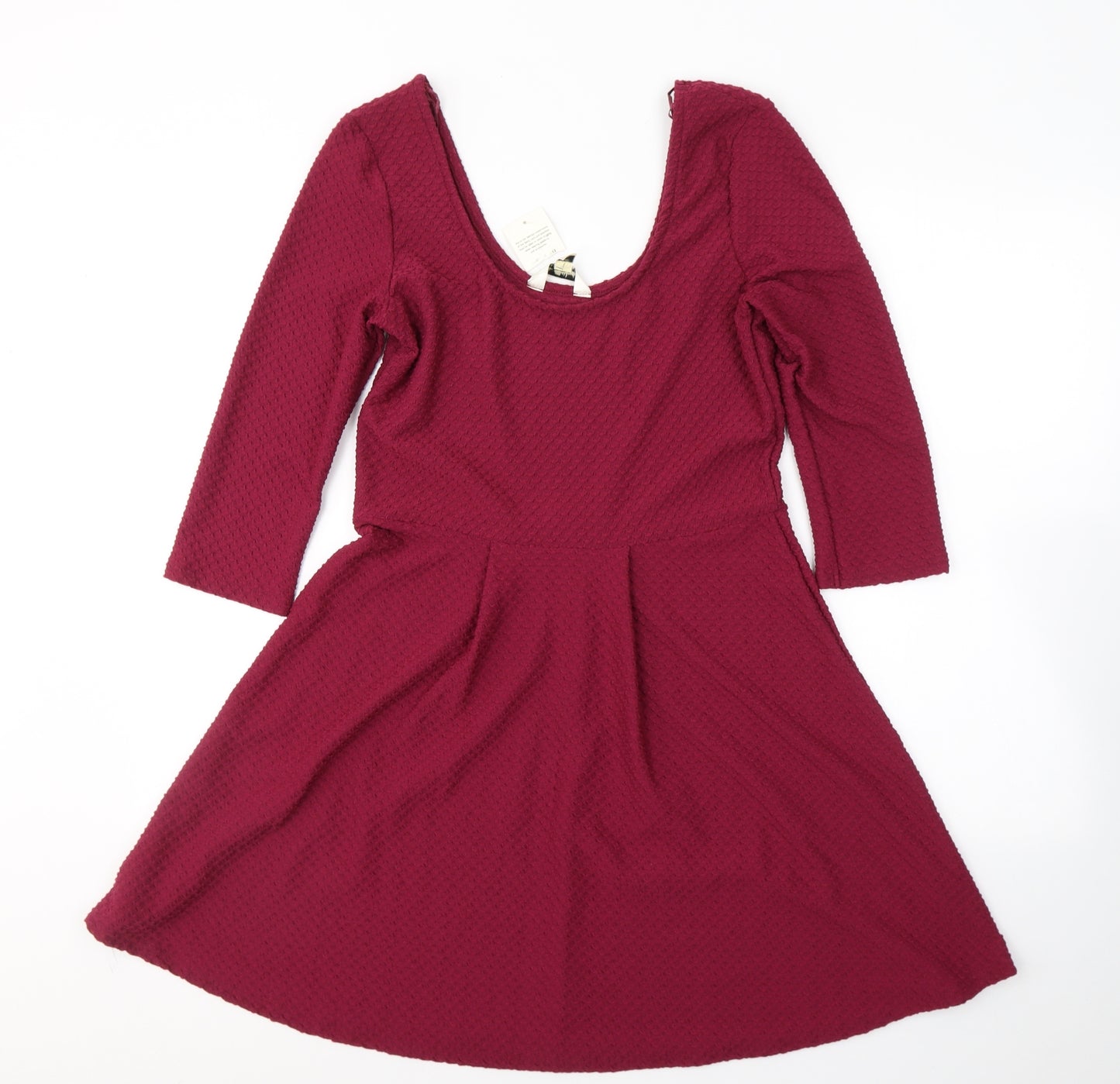 Miss Selfridge Womens Red  Polyester Fit & Flare  Size 12  Round Neck Pullover