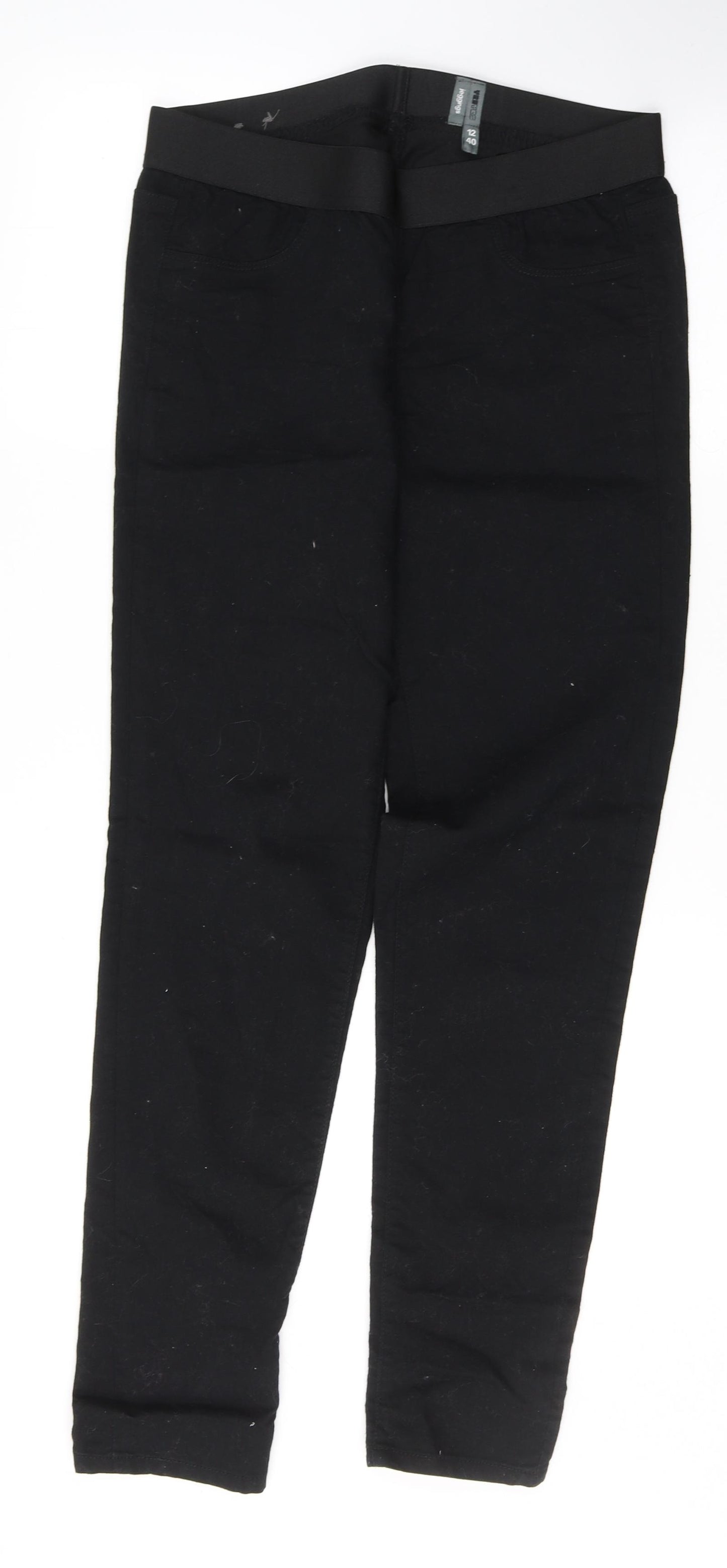YESYES Womens Black  Polyester Jegging Jeans Size 12 L29 in Regular