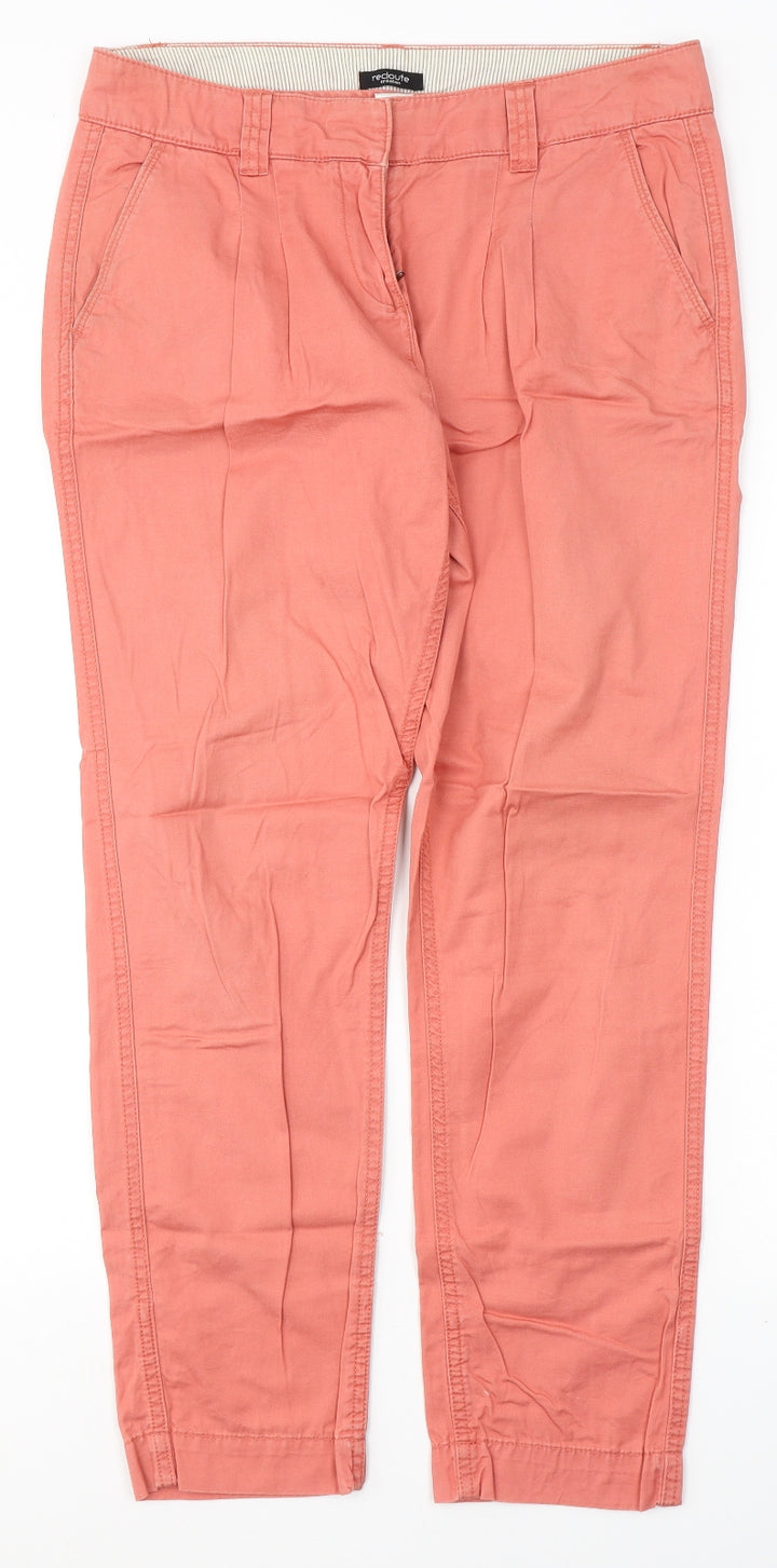 REDOUTE Womens Pink  Cotton Skinny Jeans Size 12 L27.5 in Regular Button
