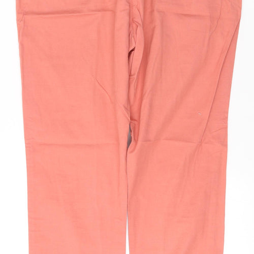 REDOUTE Womens Pink  Cotton Skinny Jeans Size 12 L27.5 in Regular Button