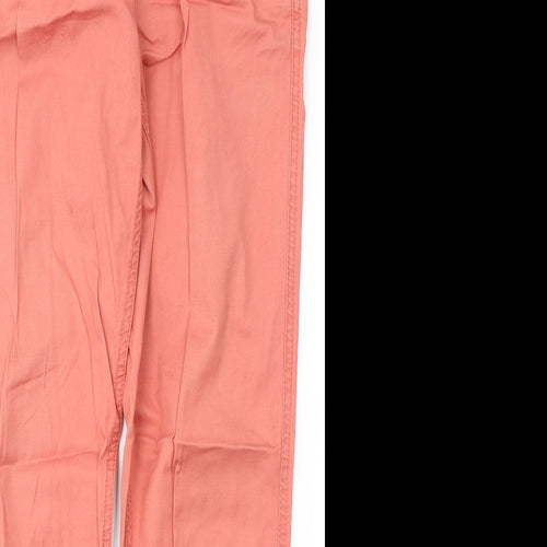 REDOUTE Womens Pink  Cotton Skinny Jeans Size 12 L27.5 in Regular Button